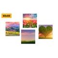 CANVAS PRINT SET NATURE IN PASTEL COLORS - SET OF PICTURES - PICTURES