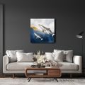 TABLEAU SUR TOILE – COUPLE DE BALEINES DANS L’OCÉAN BLEU - TABLEAUX DE BALEINE - TABLEAUX