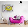 IMPRESSION SUR TOILE AVEC UNE INSCRIPTION POP ART - GIRL POWER - POP ART IMPRESSIONS SUR TOILE - IMPRESSION SUR TOILE