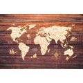 SELF ADHESIVE WALLPAPER MAP ON WOOD - SELF-ADHESIVE WALLPAPERS - WALLPAPERS