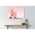 CANVAS PRINT PINK MILKSHAKE - PICTURES OF FOOD AND DRINKS{% if product.category.pathNames[0] != product.category.name %} - PICTURES{% endif %}