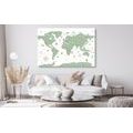 DECORATIVE PINBOARD MAP IN GREEN DESIGN - PICTURES ON CORK - PICTURES