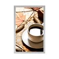 POSTER CUP OF COFFEE IN AN AUTUMN MOOD - WITH A KITCHEN MOTIF - POSTERS