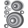 DECORATIVE WALL STICKERS GRAY CIRCLES - STICKERS