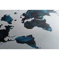 CANVAS PRINT WORLD MAP IN VECTOR GRAPHIC DESIGN - PICTURES OF MAPS - PICTURES