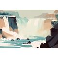 IMPRESSION SUR TOILE VERSION MODERNE D'UNE CASCADE - IMPRESSIONS SUR TOILE CASCADE - IMPRESSION SUR TOILE