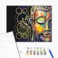 PEINTURE PAR NUMÉROSS BOUDDHA HARMONIEUX - FENG SHUI - PEINTURE PAR NUMÉROSS