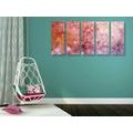 5-PIECE CANVAS PRINT FLORAL MANDALA - PICTURES FENG SHUI - PICTURES