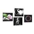 CANVAS PRINT SET FENG SHUI ON A BLACK BACKGROUND - SET OF PICTURES - PICTURES