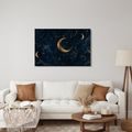TABLEAU SUR TOILE – LUNE MYSTIQUE DANS LE CIEL NOCTURNE - TABLEAUX MOIS - TABLEAUX
