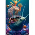 CANVAS PRINT SURREALISTIC SNAIL - PICTURES UNDERWATER WORLD - PICTURES