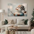 VÁNOČNÍ OBRAZ RADOSTIVÝ SNĚHULÁK - VÁNOČNÍ A ZIMNÍ OBRAZY - OBRAZY