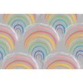 SELF ADHESIVE WALLPAPER CHEERFUL RAINBOW HOUSES - SELF-ADHESIVE WALLPAPERS - WALLPAPERS