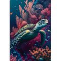 CANVAS PRINT SURREAL TURTLE - PICTURES UNDERWATER WORLD - PICTURES