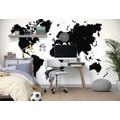 SELF ADHESIVE WALLPAPER MAP IN BLACK AND WHITE - BLACK AND WHITE MAPS - WALLPAPERS