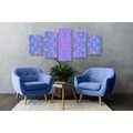 5-PIECE CANVAS PRINT PURPLE ABSTRACTION - ABSTRACT PICTURES{% if product.category.pathNames[0] != product.category.name %} - PICTURES{% endif %}