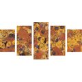 IMPRESSION SUR TOILE EN 5 PARTIES ABSTRACTION INSPIRÉE PAR G. KLIMT - IMPRESSIONS ABSTRAITES SUR TOILE - IMPRESSION SUR TOILE