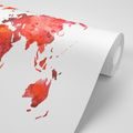 SELF ADHESIVE WALLPAPER CONTINENTS IN RED - SELF-ADHESIVE WALLPAPERS - WALLPAPERS