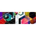 CANVAS PRINT COLORFUL GEOMETRIC ORNAMENT - POP ART PICTURES - PICTURES