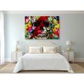 CANVAS PRINT SKULL IN GRAFFITI DESIGN - POP ART PICTURES - PICTURES