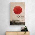 WANDBILD MAGIE DES ROTEN MONDES IM JAPANDI-STIL - JAPANDI WANDBILDER - BILDER