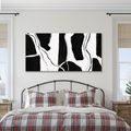 TABLEAU SUR TOILE – FORMES NOIRES MINIMALISTES - IMAGES FORMES ABSTRAITES - TABLEAUX