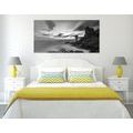 TABLEAU SUR TOILE – MAGNIFIQUE PAYSAGE AU BORD DE LA MER EN NOIR ET BLANC - TABLEAUX EN NOIR ET BLANC - TABLEAUX