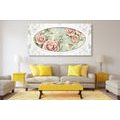 CANVAS PRINT STONE ROSES - PICTURES FLOWERS - PICTURES