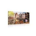 CANVAS PRINT SKETCHED AMSTERDAM - VINTAGE AND RETRO PICTURES - PICTURES