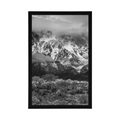 POSTER UNIQUE MOUNTAIN LANDSCAPE - BLACK AND WHITE - POSTERS