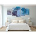 5-PIECE CANVAS PRINT MODERN ABSTRACT STROKES - ABSTRACT PICTURES - PICTURES