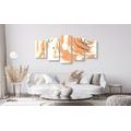 5-PIECE CANVAS PRINT ABSTRACT SURFACE OF THE MOON - ABSTRACT PICTURES{% if product.category.pathNames[0] != product.category.name %} - PICTURES{% endif %}