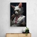 WANDBILD TIERISCHER GANGSTER KATZE - WANDBILDER TIERISCHE GANGSTER - BILDER