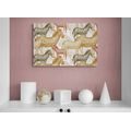 CANVAS PRINT REALM OF ZEBRAS - PICTURES OF ZEBRAS AND GIRAFFES - PICTURES