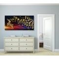 CANVAS PRINT BEAUTIFUL DEER WITH BUTTERFLIES - ABSTRACT PICTURES{% if product.category.pathNames[0] != product.category.name %} - PICTURES{% endif %}