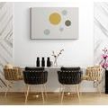 CANVAS PRINT MINIMALIST TREES WITH CIRCLES - PICTURES OF TREES AND LEAVES - PICTURES