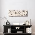 TABLEAU SUR TOILE – JEU MINIMALISTE DE TRAITS LIBRES - IMAGES FORMES ABSTRAITES - TABLEAUX