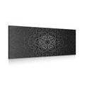 CANVAS PRINT ORNAMENTAL MANDALA IN BLACK AND WHITE - BLACK AND WHITE PICTURES - PICTURES