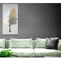 CANVAS PRINT THREE-COLOR MINIMALIST TREE - PICTURES OF TREES AND LEAVES - PICTURES