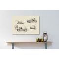 CANVAS PRINT MEANS OF TRANSPORT IN A RETRO DESIGN - VINTAGE AND RETRO PICTURES - PICTURES