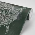 SELF ADHESIVE WALLPAPER EDUCATIONAL MAP OF THE USA WITH INDIVIDUAL STATES - SELF-ADHESIVE WALLPAPERS - WALLPAPERS