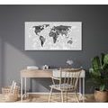 DECORATIVE PINBOARD BEAUTIFUL MAP WITH A BLACK AND WHITE TOUCH - PICTURES ON CORK - PICTURES