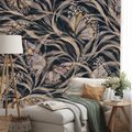 SELBSTKLEBENDE TAPETE ELEGANTE SCHMETTERLINGE AUF DUNKLEM HINTERGRUND - TAPETEN SCHMETTERLINGE - TAPETEN