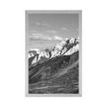 POSTER BEAUTIFUL VIEW FROM THE MOUNTAINS IN BLACK AND WHITE - BLACK AND WHITE - POSTERS