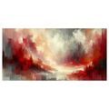 OBRAZ PLAMENY V RUDÉ MLZE - OBRAZY ABSTRAKTNÍ TVARY - OBRAZY