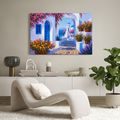 TABLEAU SUR TOILE – COIN MÉDITERRANÉEN À DÔME BLEU - TABLEAUX DE LA VILLE - TABLEAUX