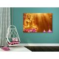 WANDBILD GOLDENER BUDDHA - BILDER MIT FENG SHUI-MOTIVEN - BILDER