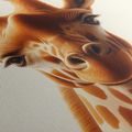 WANDBILD DETAILREICHER BLICK DER GIRAFFE - WANDBILDER ZEBRAS UND GIRAFFEN - BILDER