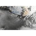 CANVAS PRINT WOMAN WITH PAINTED FLOWERS - PICTURES OF WOMEN - PICTURES