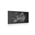 CANVAS PRINT MODERN MAP OF EUROPE - PICTURES OF MAPS - PICTURES